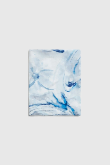 Wzorzysty szal niebieski 