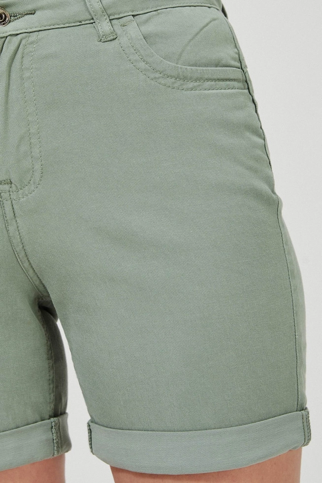 Szorty lyocell pistacjowe