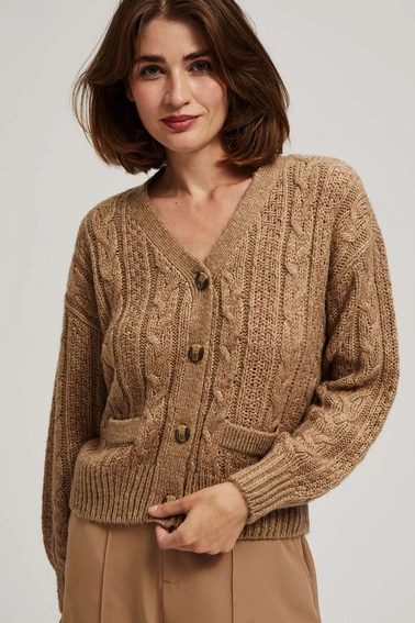 Kardigan z dekoltem w serek