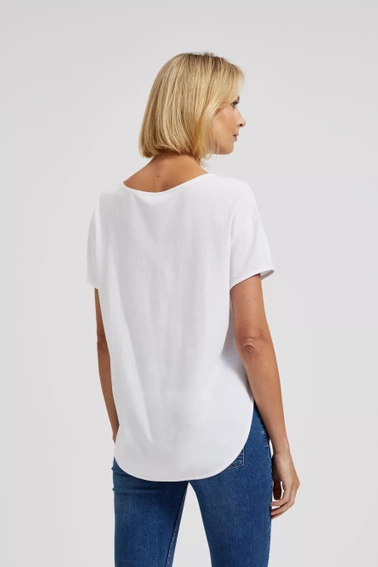 Bluzka z napisem biała