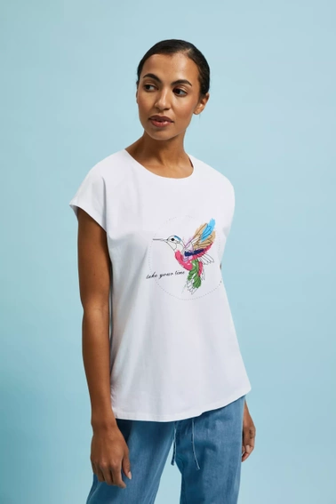 T-shirt z nadrukiem biały