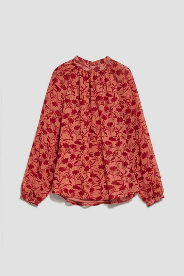 Koszula w kwiaty ze stójką