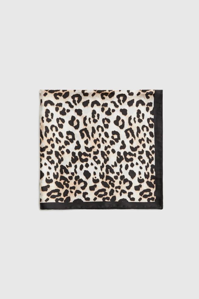 Apaszka w panterkę brązowa