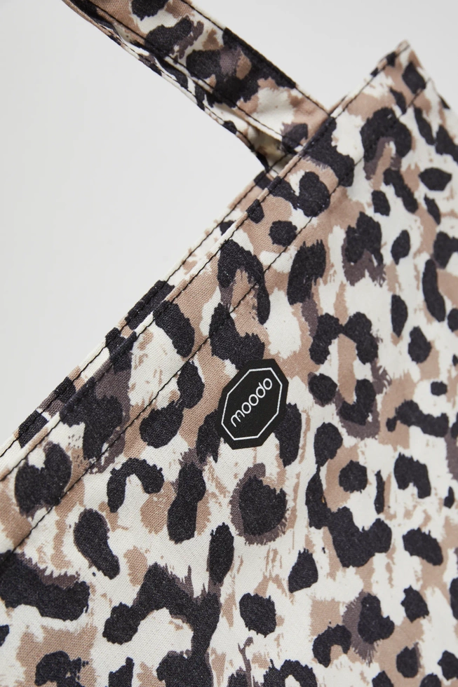 Bawełniana torba w zwierzęcy wzór beżowa