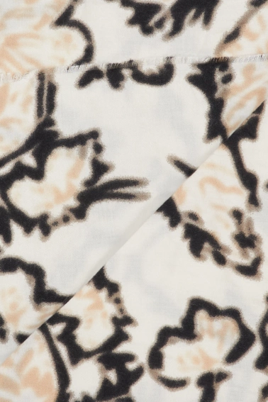 Wzorzysty szalik beżowy