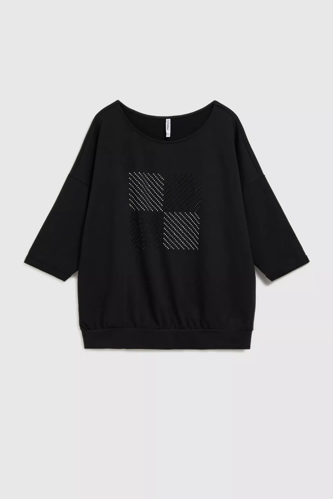 Bluza z rękawami 3/4 czarna