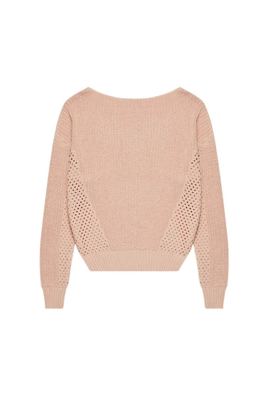 Sweter oversize z ażurowym wzorem