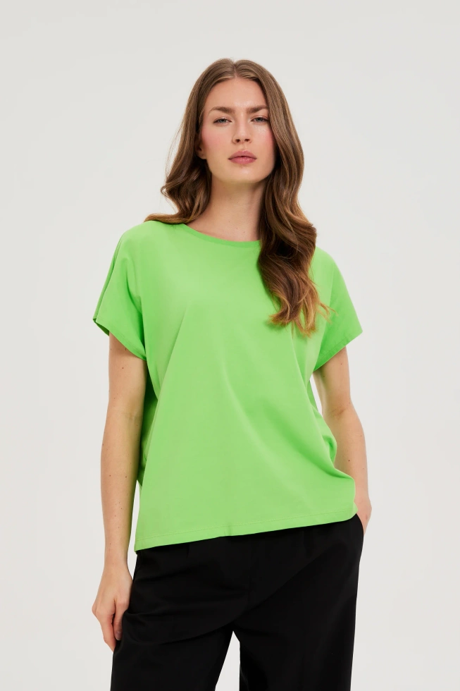 Gładka bluzka zielona