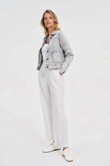 Jeansowa kurtka szara