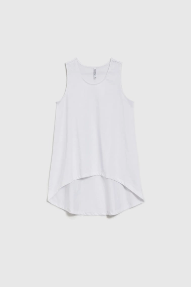 Asymetryczny top biały