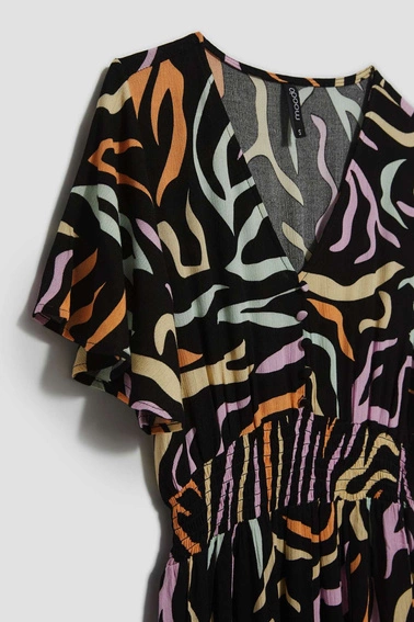 Wzorzysta sukienka maxi czarna