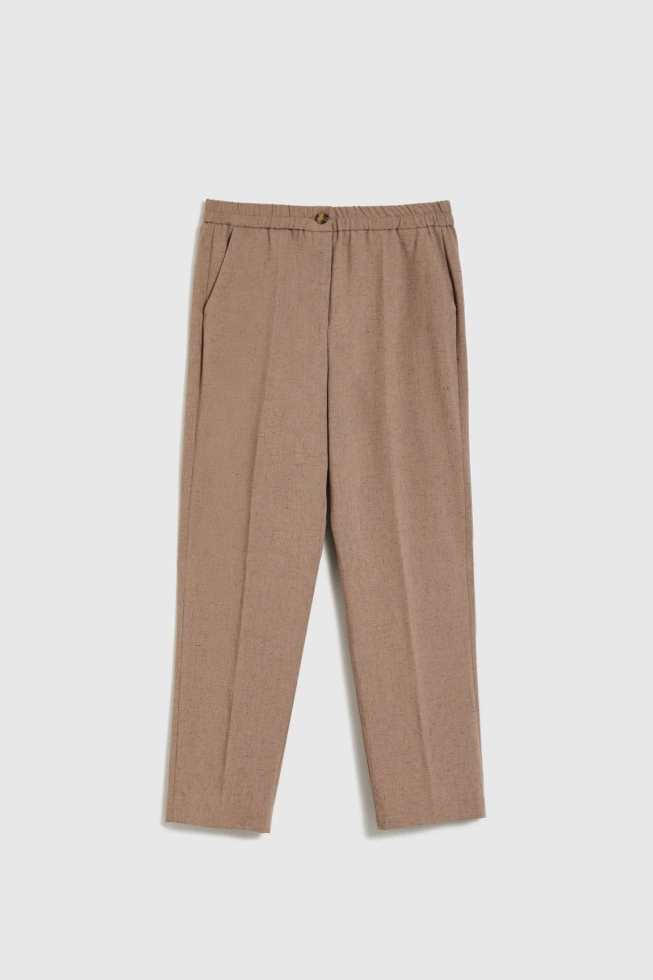 Spodnie cygaretki brązowe