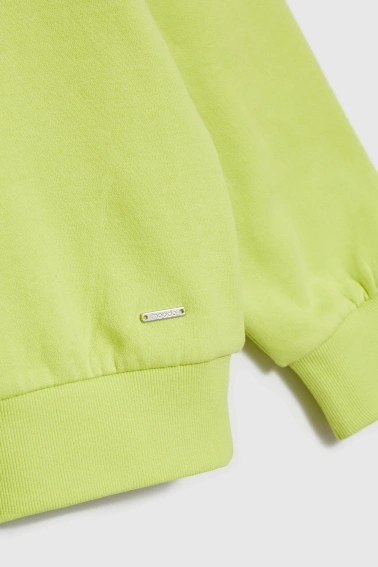 Bluza z dekoltem w serek limonkowa