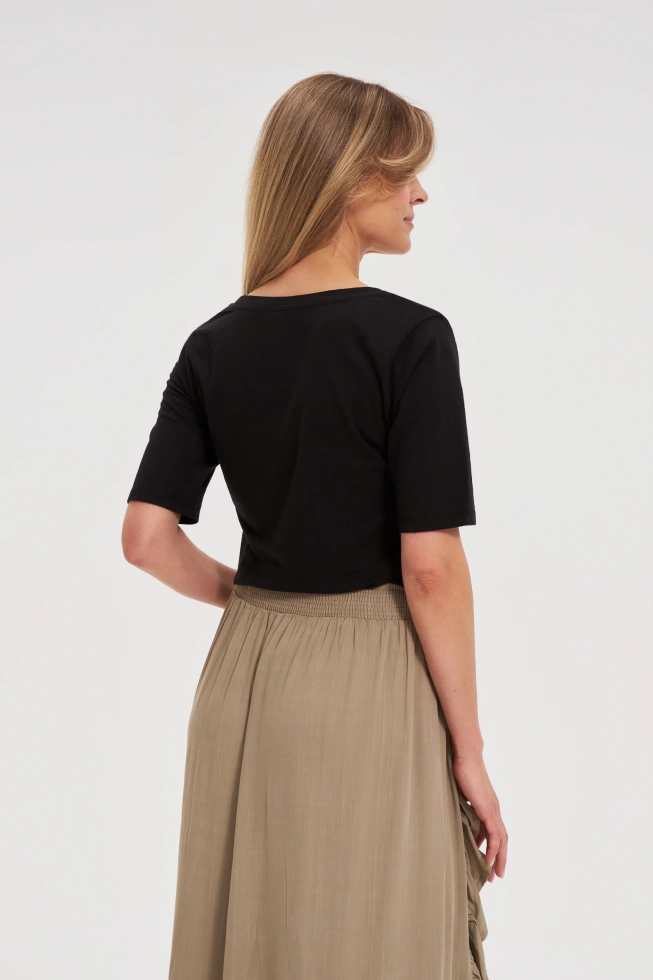 Bawełniany t-shirt czarny