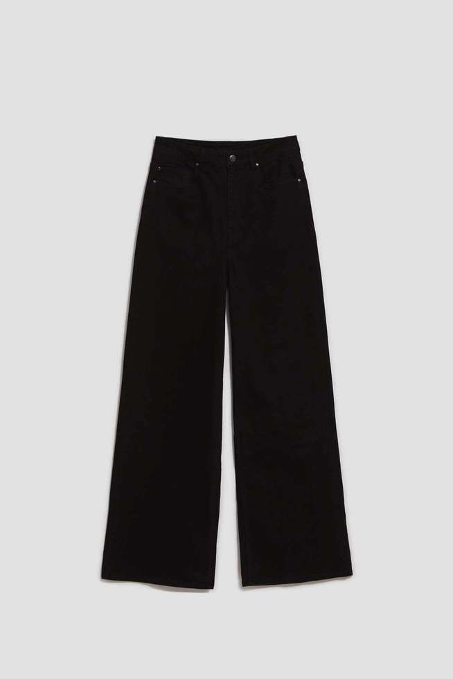 Jeansy wide leg z wysokim stanem