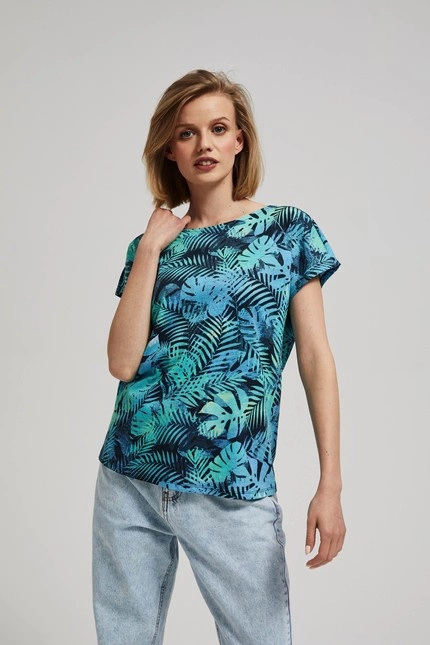 T-shirt z tropikalnym wzorem