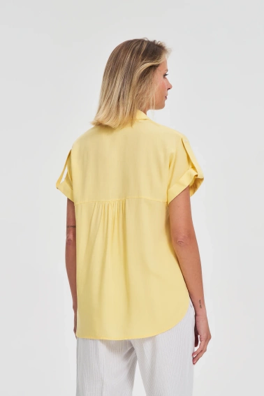 Koszula z wiskozy żółta