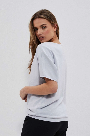 Bluza z krótkim rękawem szara