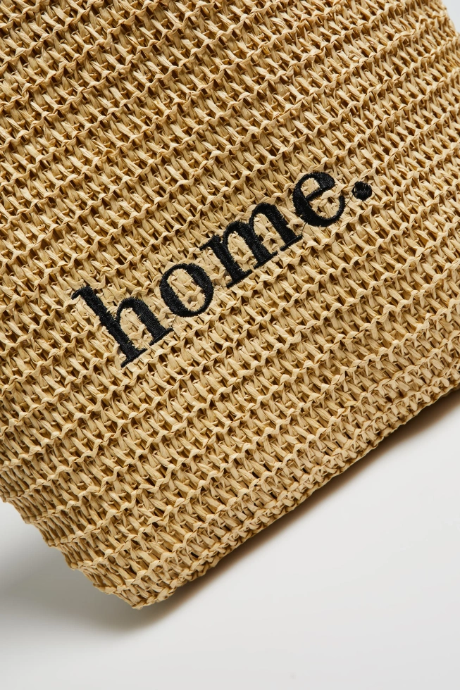 Pleciona torba beżowa