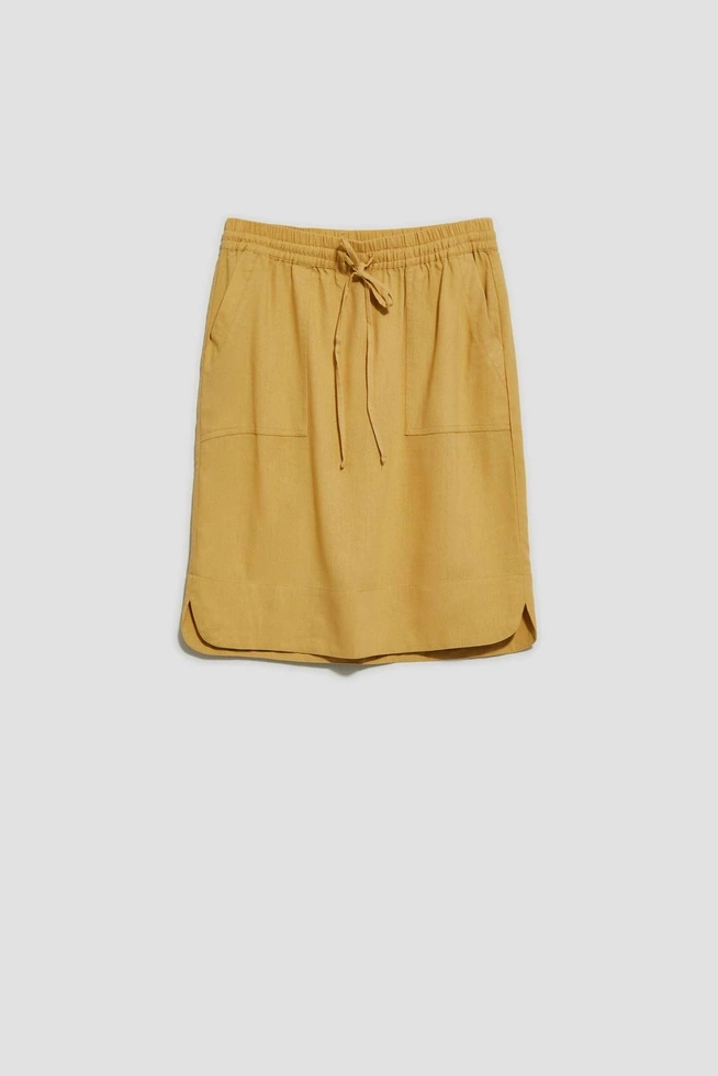 Spódnica z kieszeniami herbaciana