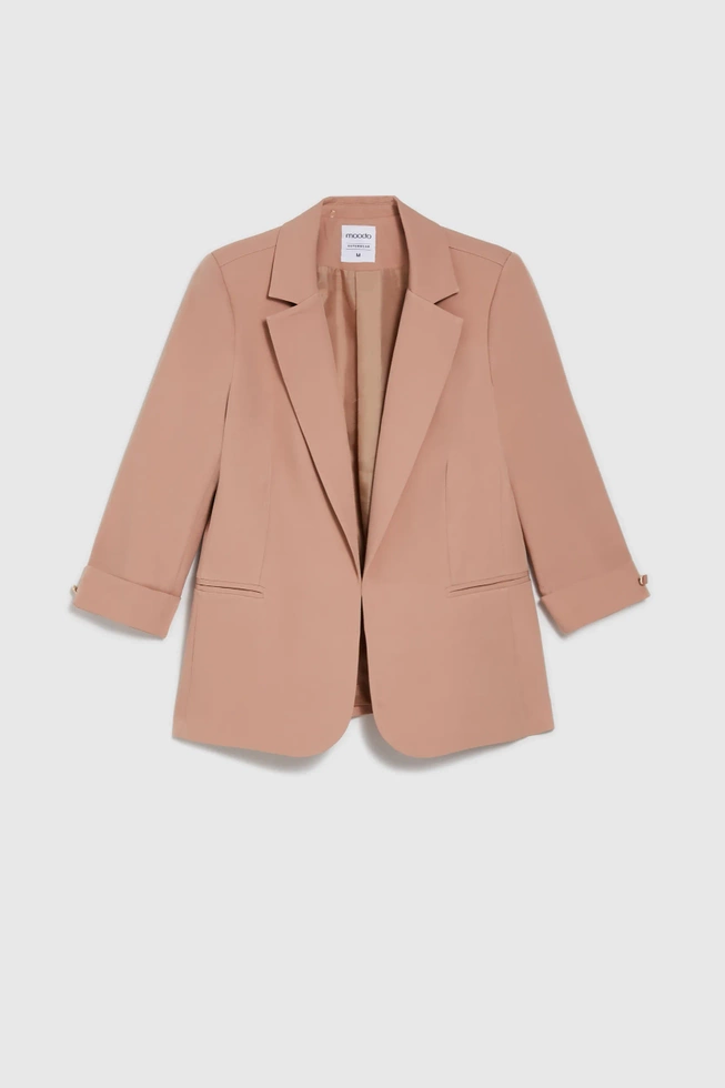 Marynarka z rękawami 3/4 beżowa