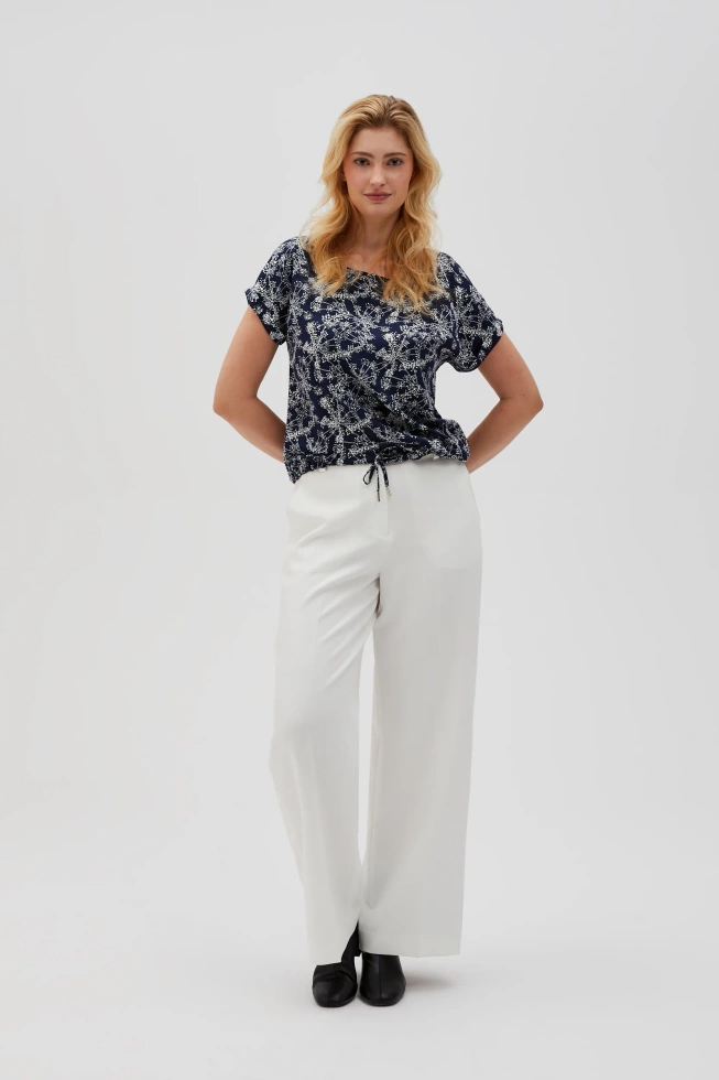 Koszula z wiskozy granatowa