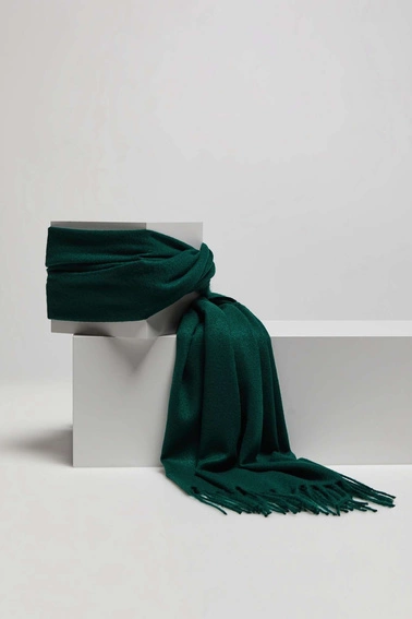 Gładki szalik szmaragdowy