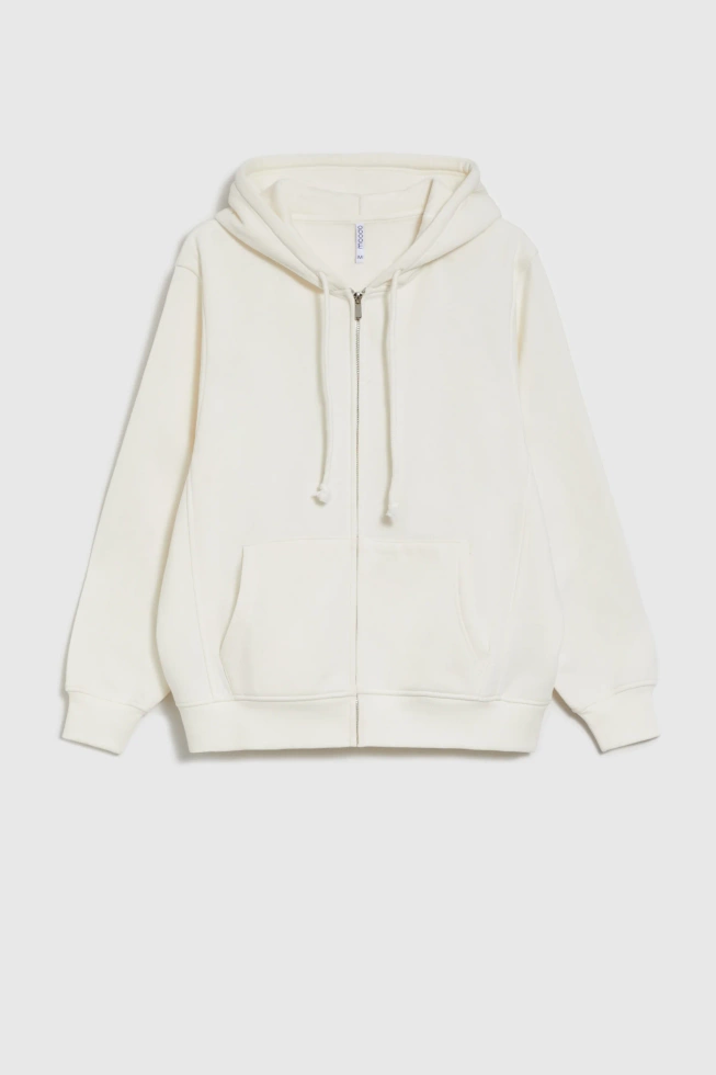 Bluza z kapturem ecru