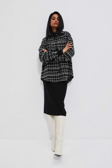 Koszula w kratę czarna