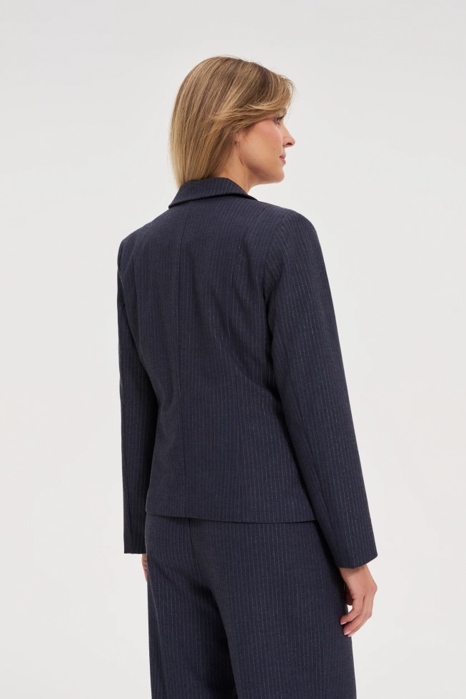 Marynarka w paski granatowa