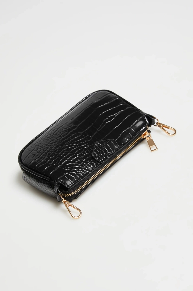 Podwójna torebka czarna