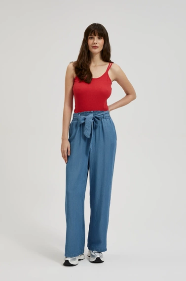 Gładki top czerwony