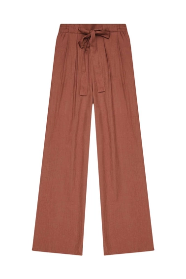 Szerokie spodnie z wiskozy