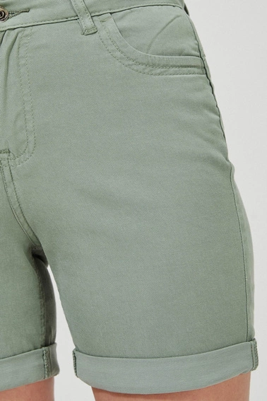 Szorty lyocell pistacjowe