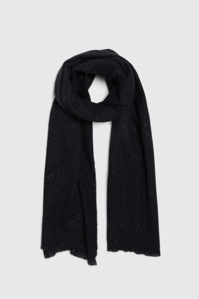 Gładki szal czarny