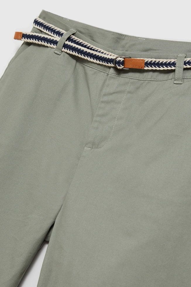 Bawełniane spodnie oliwkowe