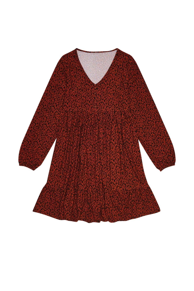 Sukienka z falbaną czarna