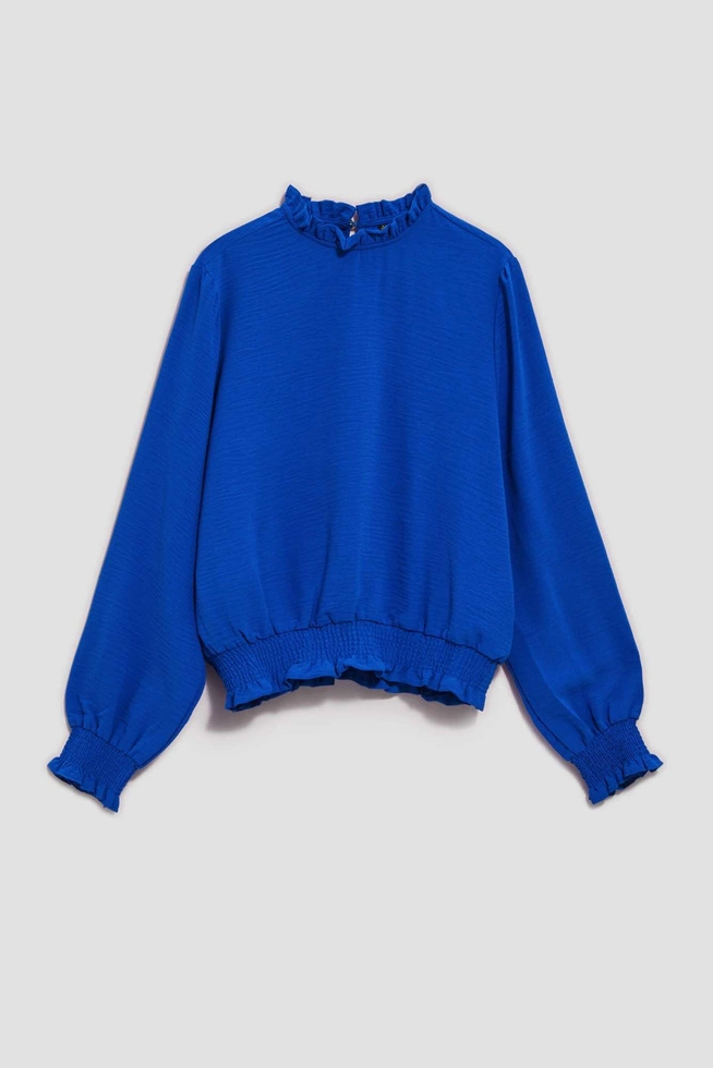 Gładka koszula niebieska