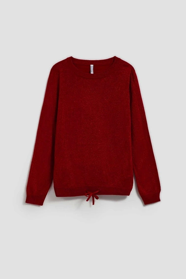 Sweter z metaliczną nitką 