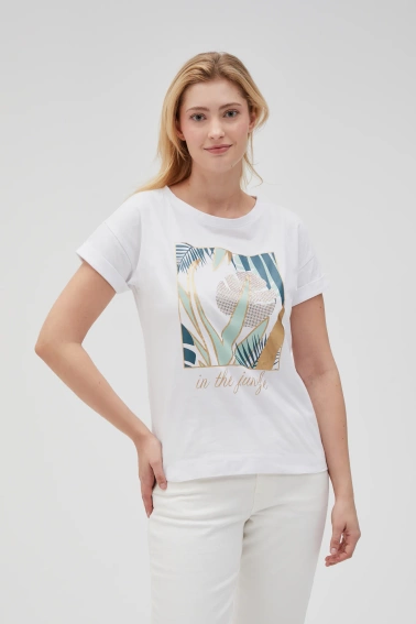 T-shirt z nadrukiem biały