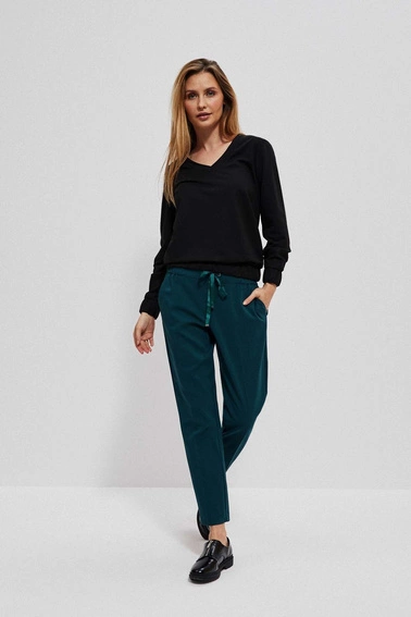 Spodnie z kantem szmaragdowe