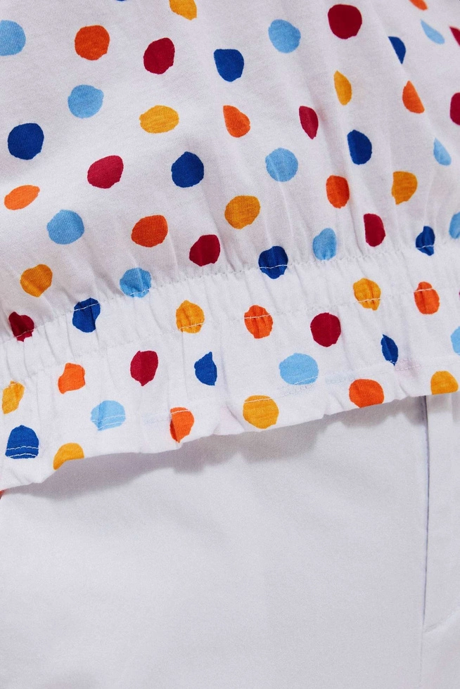 T-shirt w kolorowe kropki
