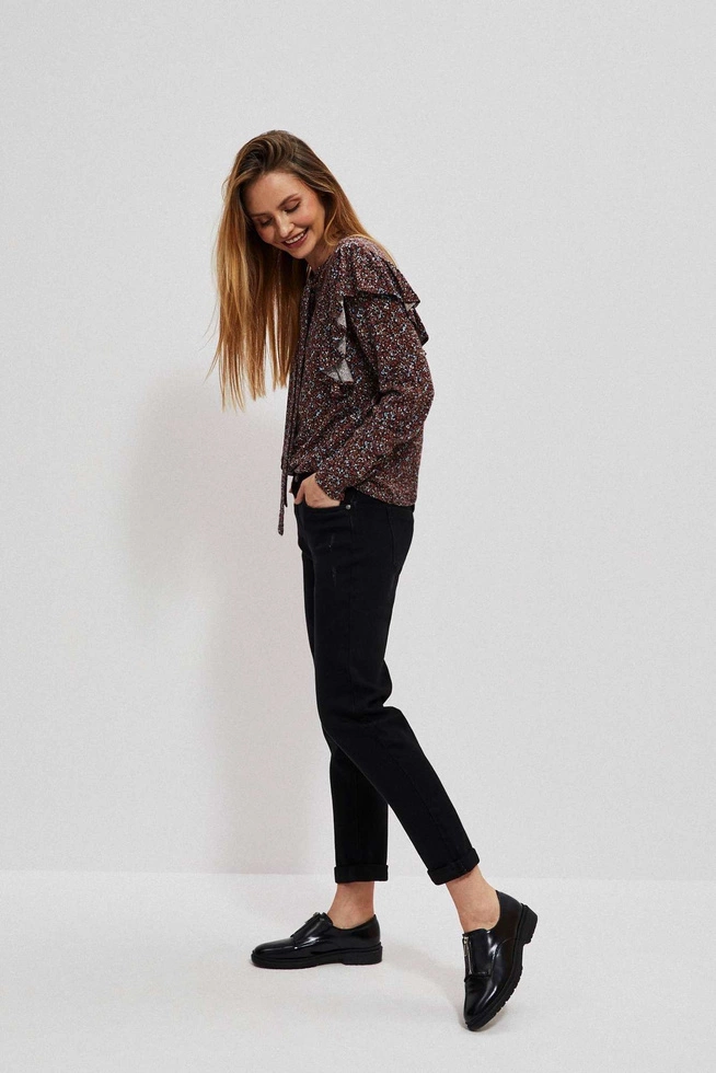 Jeansy czarne z prostą nogawką