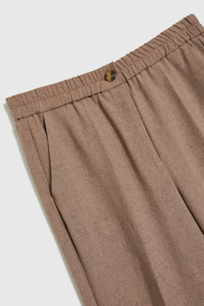 Spodnie cygaretki brązowe