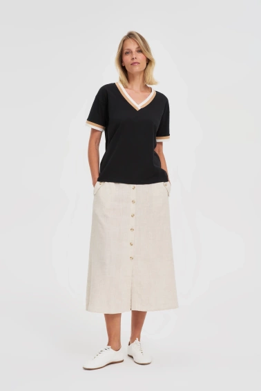 Bluzka z bawełny czarna