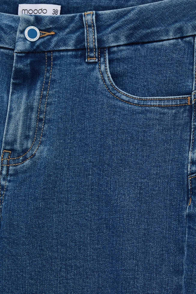 Jeansy rurki niebieskie