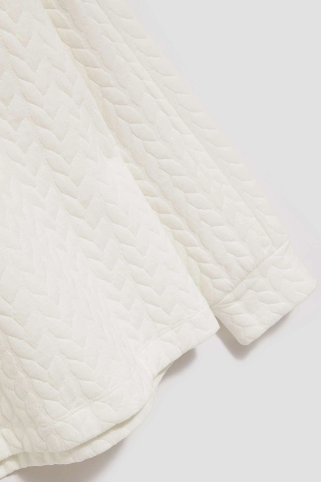 Bluza z kapturem i długimi rękawami perłowa