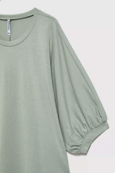 Gładka bluzka oliwkowa 