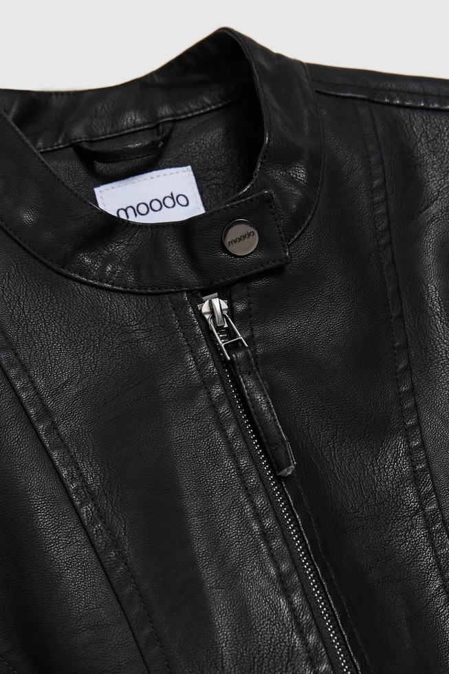 Kurtka z ekoskóry czarna