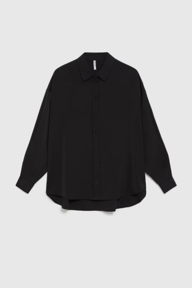 Gładka koszula czarna